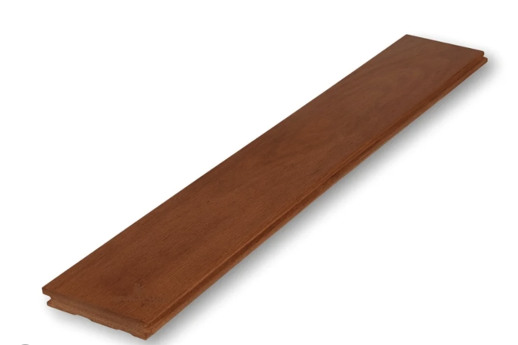 Merbau decking boards showing warm red-brown timber grain